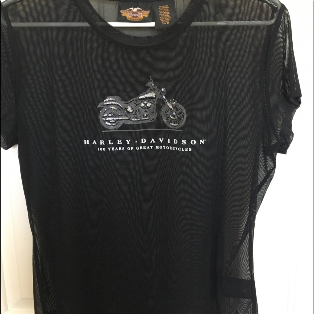 Harley Davidson mesh and sparkle top